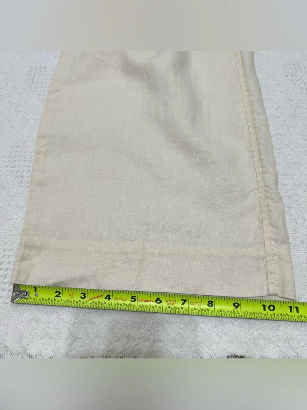 Everlane The Linen Way-High Drape Pant Wide-Leg Bone Cream Size 8